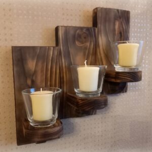 Rustic wooden unique candle design 