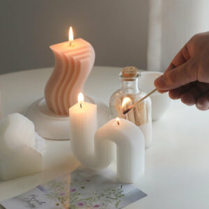 decorative scented geometric shapes candles 
