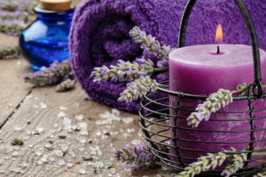 lavender scented candles for yoga 