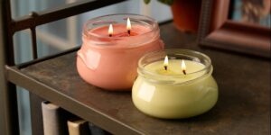scented soy burning candles with two wicks 