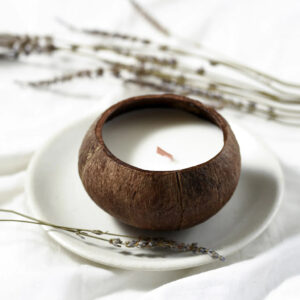 Coconut scented bathroom candles 