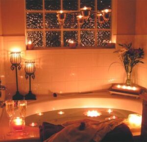 floating bathroom candles for romantic evenings 