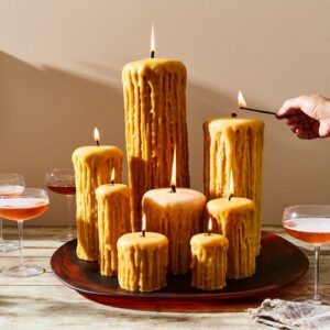 less dripping beeswax candles