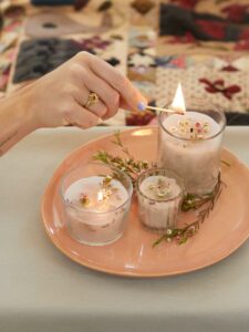 DIY candle with Chamomile scent 