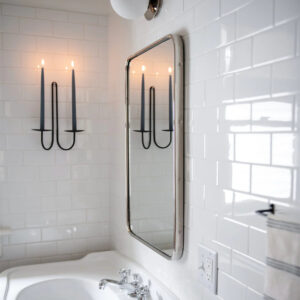 Taper candles for bathroom decoration 