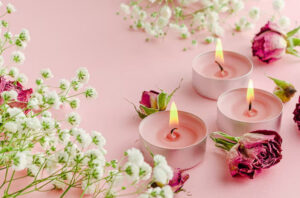 tealight aromatherapy rose scented candles 