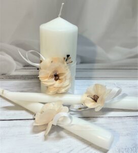 Wedding pillar candles for lighting the Unity candle 
