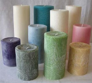 palm wax scented pillar candles 