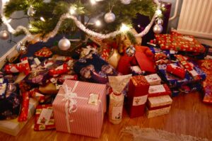 Christmas gifts under the tree 
