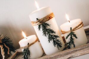 DIY Christmas candles 