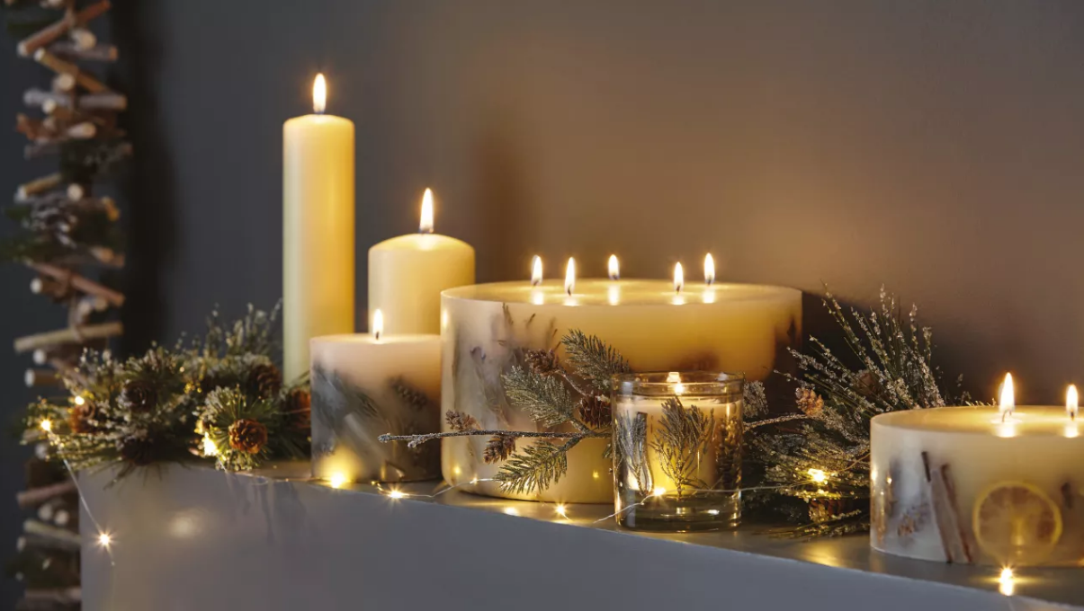 fill your home with Christmas candles