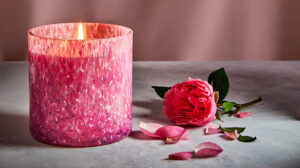 romantic rose scented candle 
