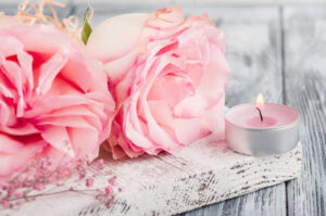 tealight rose scented romantic candle 