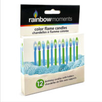 Blue Green Flame Birthday Candles