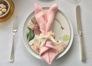 Bunny napkins for Easter decorations