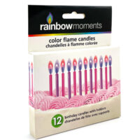 Pink Purple Flame Birthday Candles