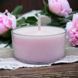 floral scented candle in jar 