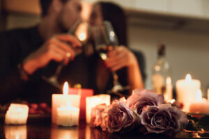 Create romance with flame candles 