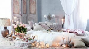 romantic bedroom ideas with candles 