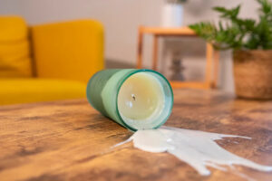 soy wax is easy to clean up 